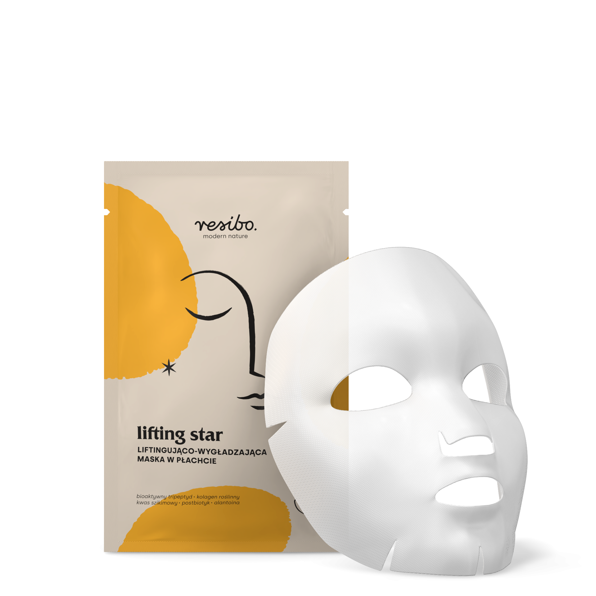 Liftingująca maska w płachcie Lifting Star | 1 szt. | Resibo