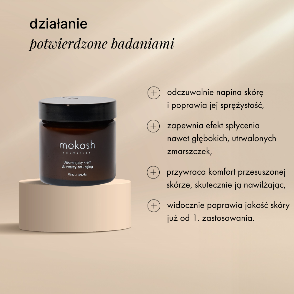 Krem do twarzy Róża z Jagodą | 60 ml | Mokosh – ujędrnienie i blask