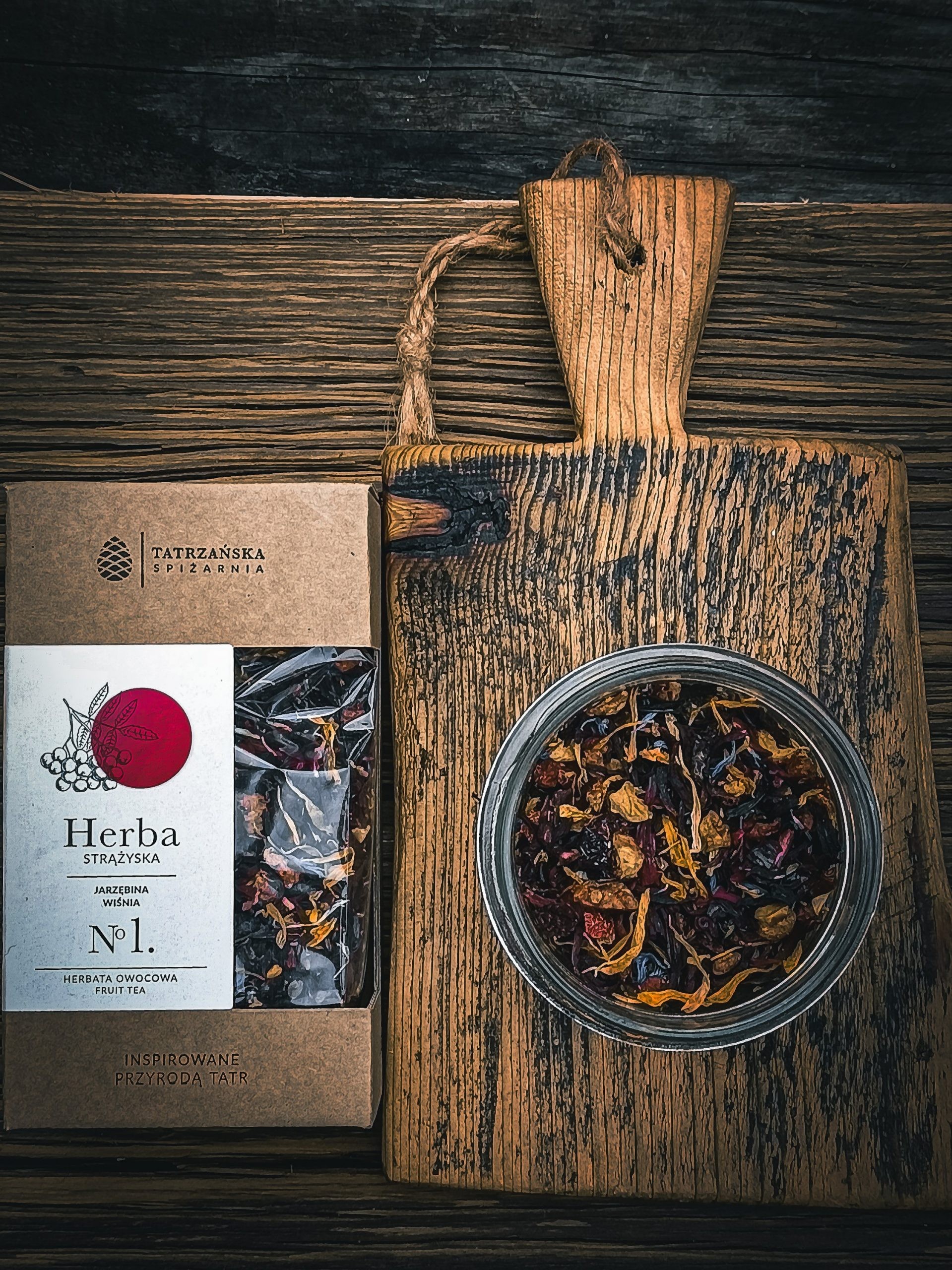 Herbata owocowa STRĄŻYSKA z jarzębiną i różą | 100 g | Tatrzańska Spiżarnia