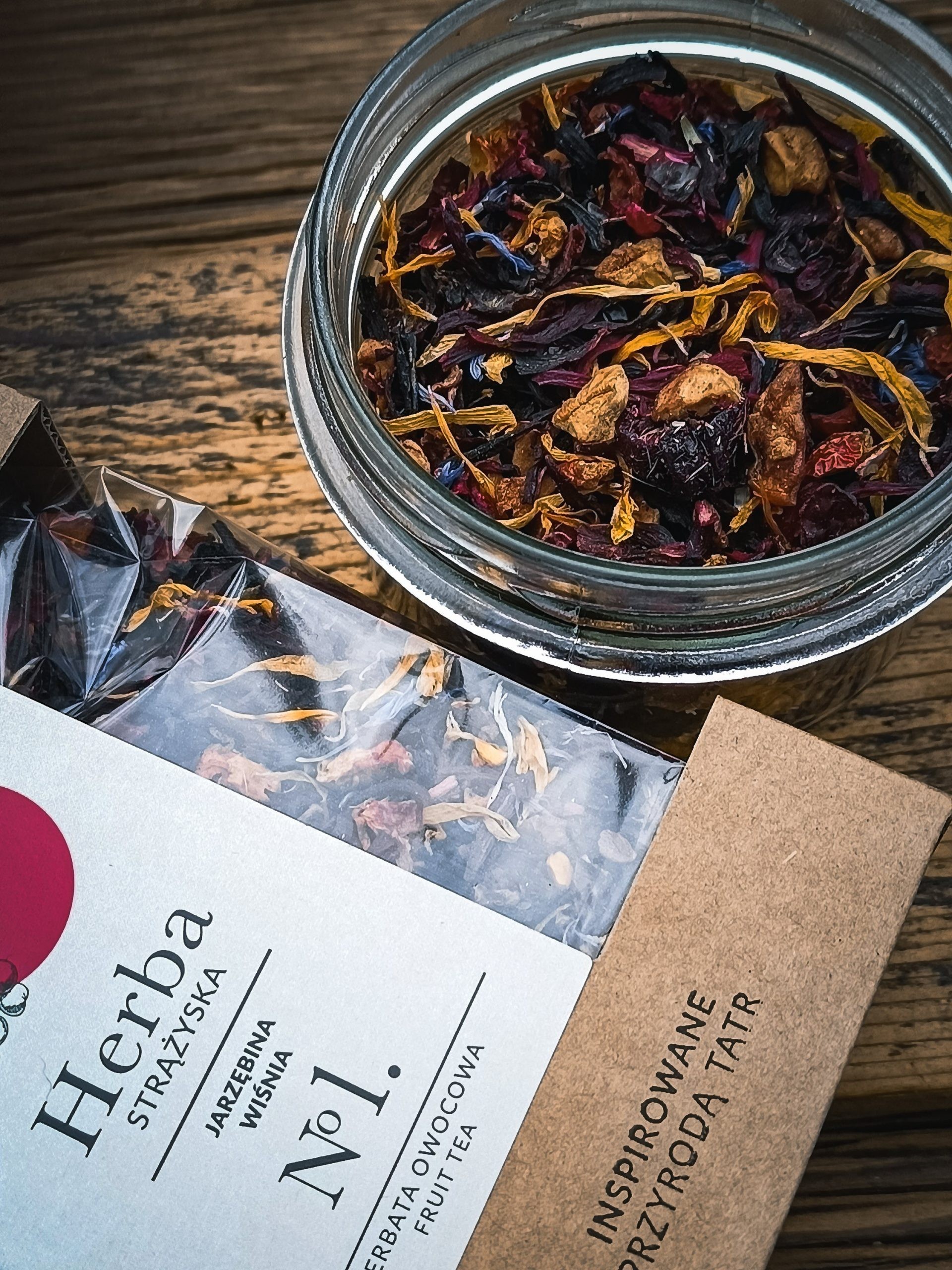 Herbata owocowa STRĄŻYSKA z jarzębiną i różą | 100 g | Tatrzańska Spiżarnia