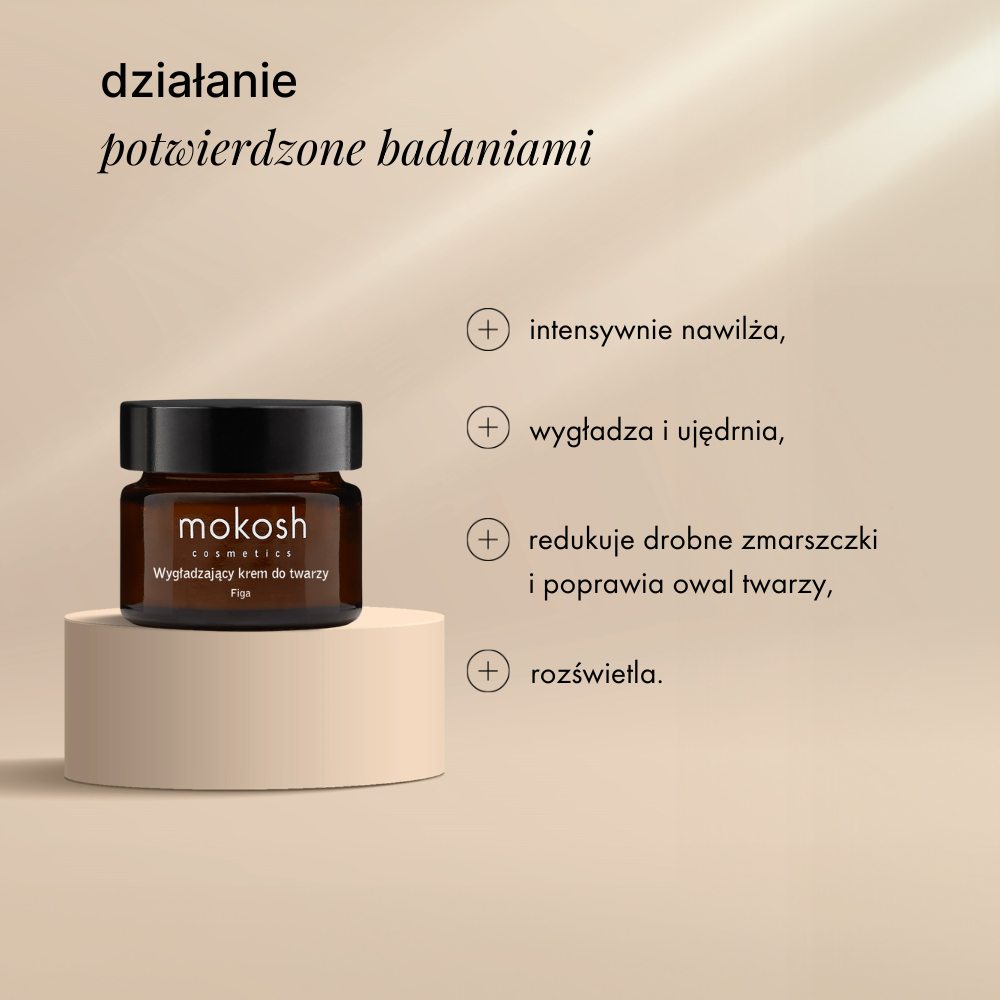 Wygładzający krem do twarzy Figa Mokosh – lekki, odżywczy, naturalny
