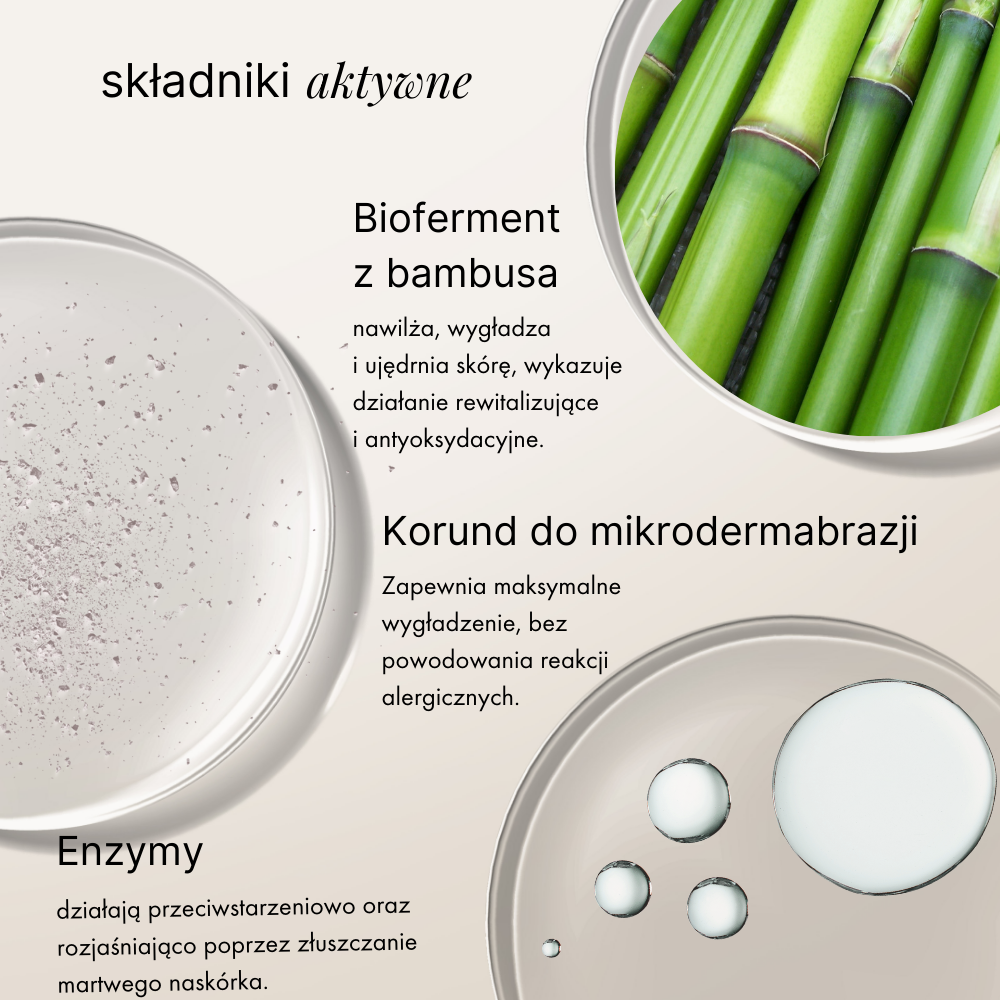 Aktywny peeling do twarzy z korundem i enzymami | róża i jagoda | Mokosh 60 ml