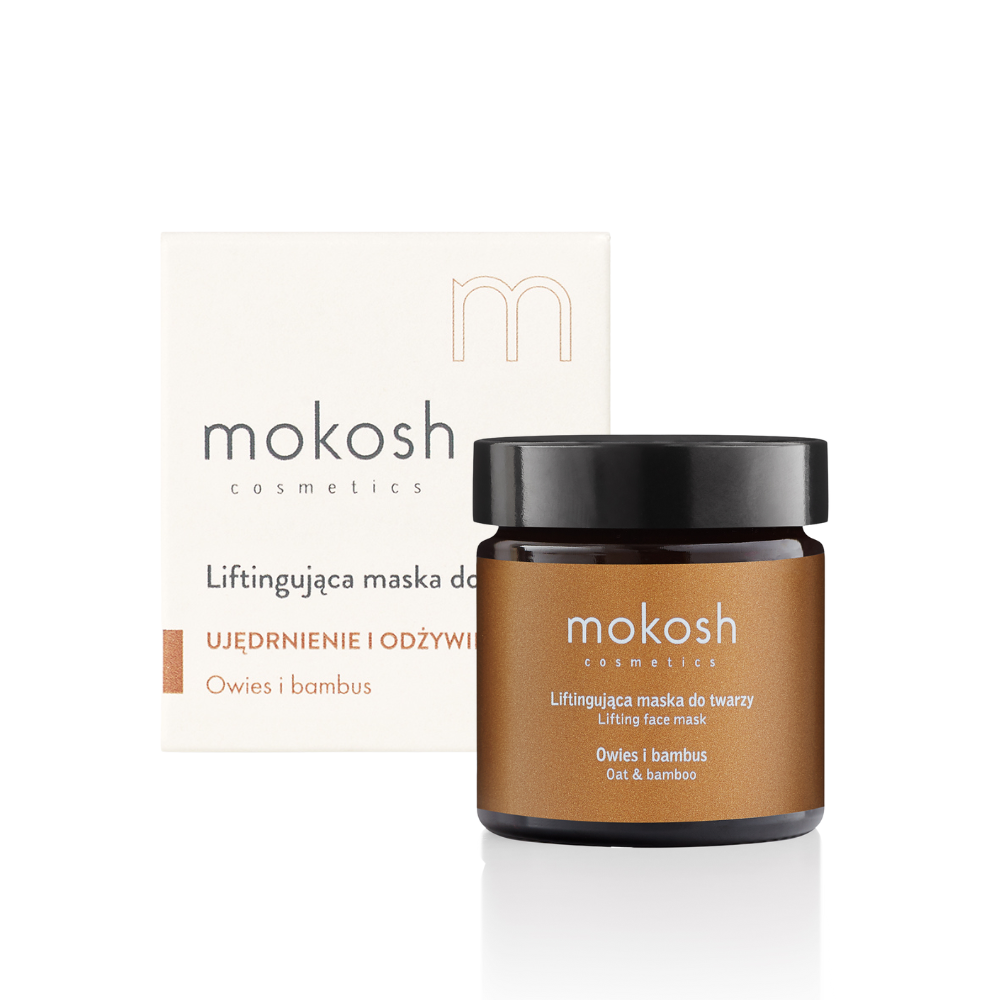 Liftingująca maska do twarzy Owies i bambus | 60ml | Mokosh