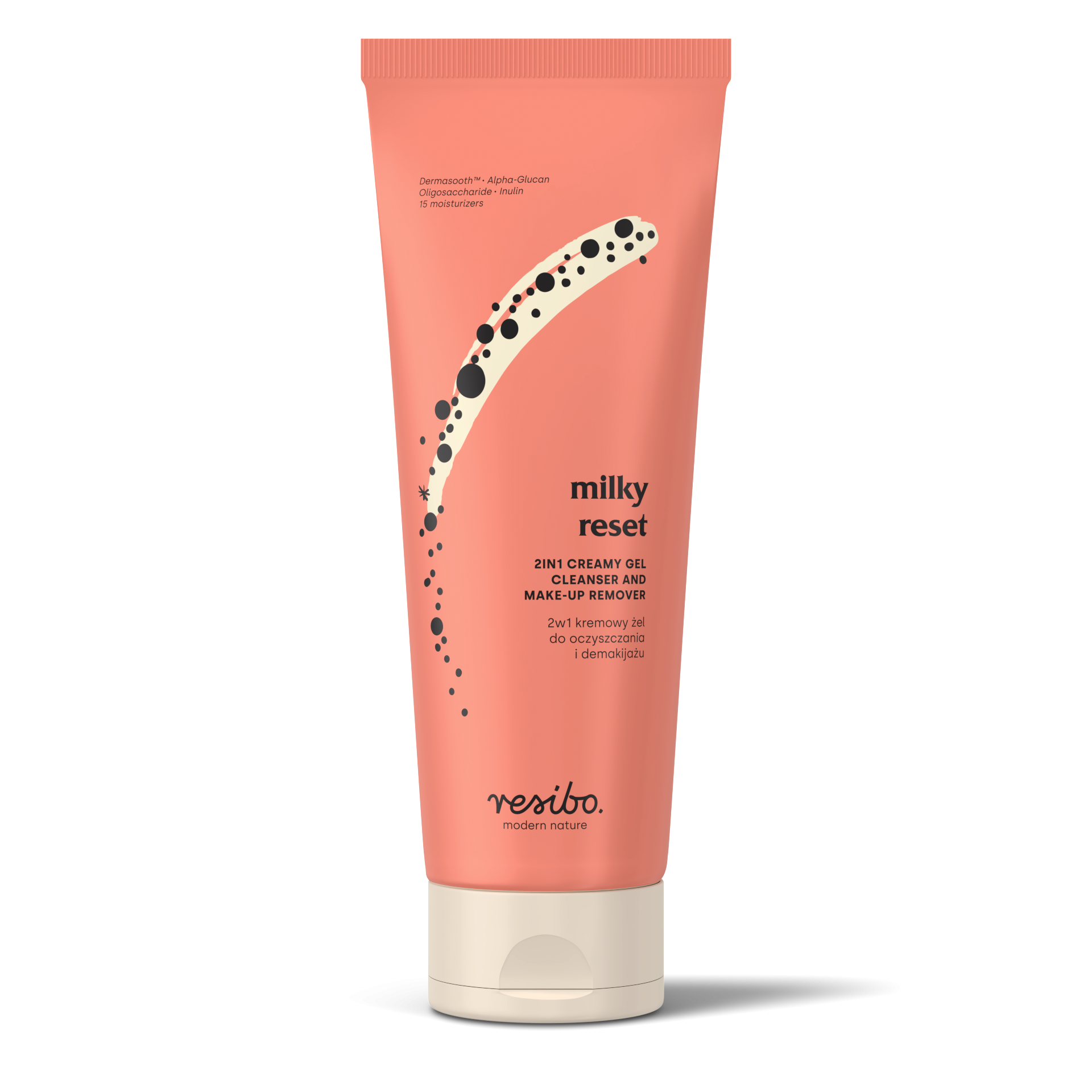 Milky Reset 2w1 kremowy żel do oczyszczania i demakijażu | 100ml | Resibo