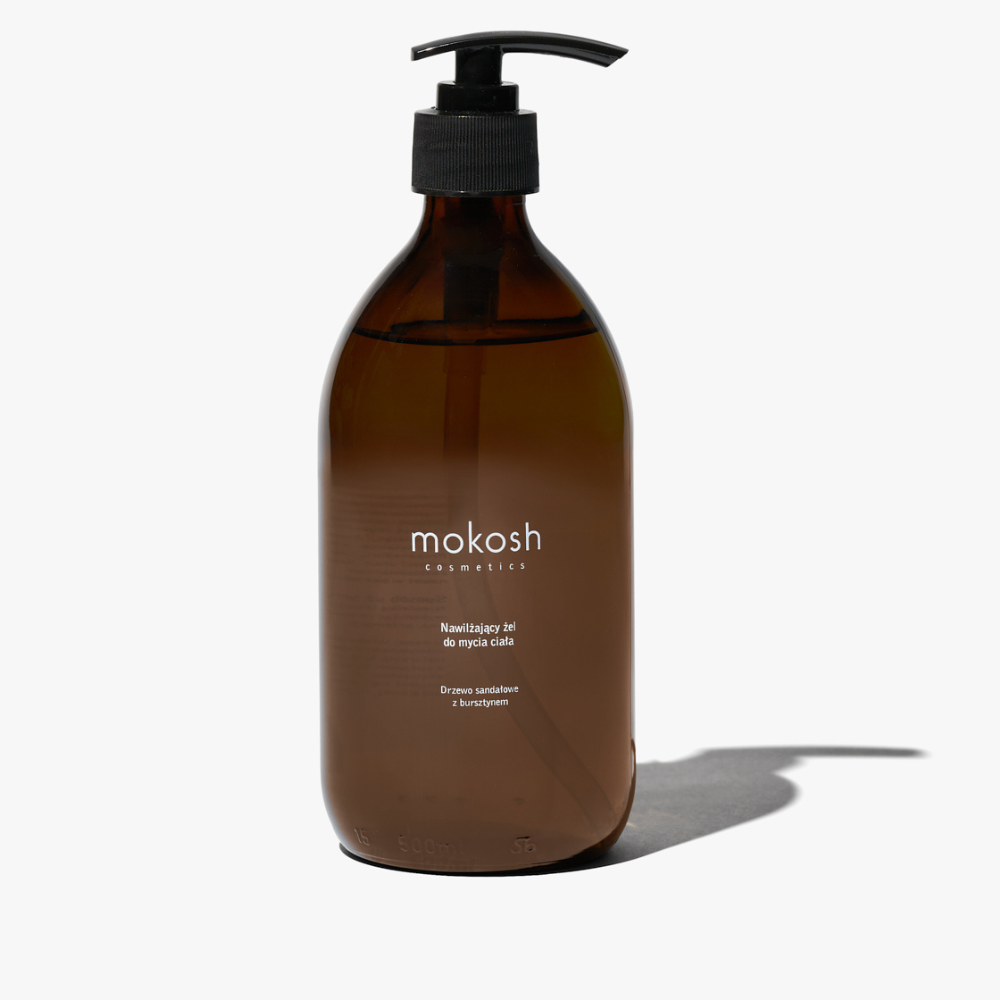 Nawilżający żel do mycia ciała Drzewo sandałowe z bursztynem | 500 g | Mokosh