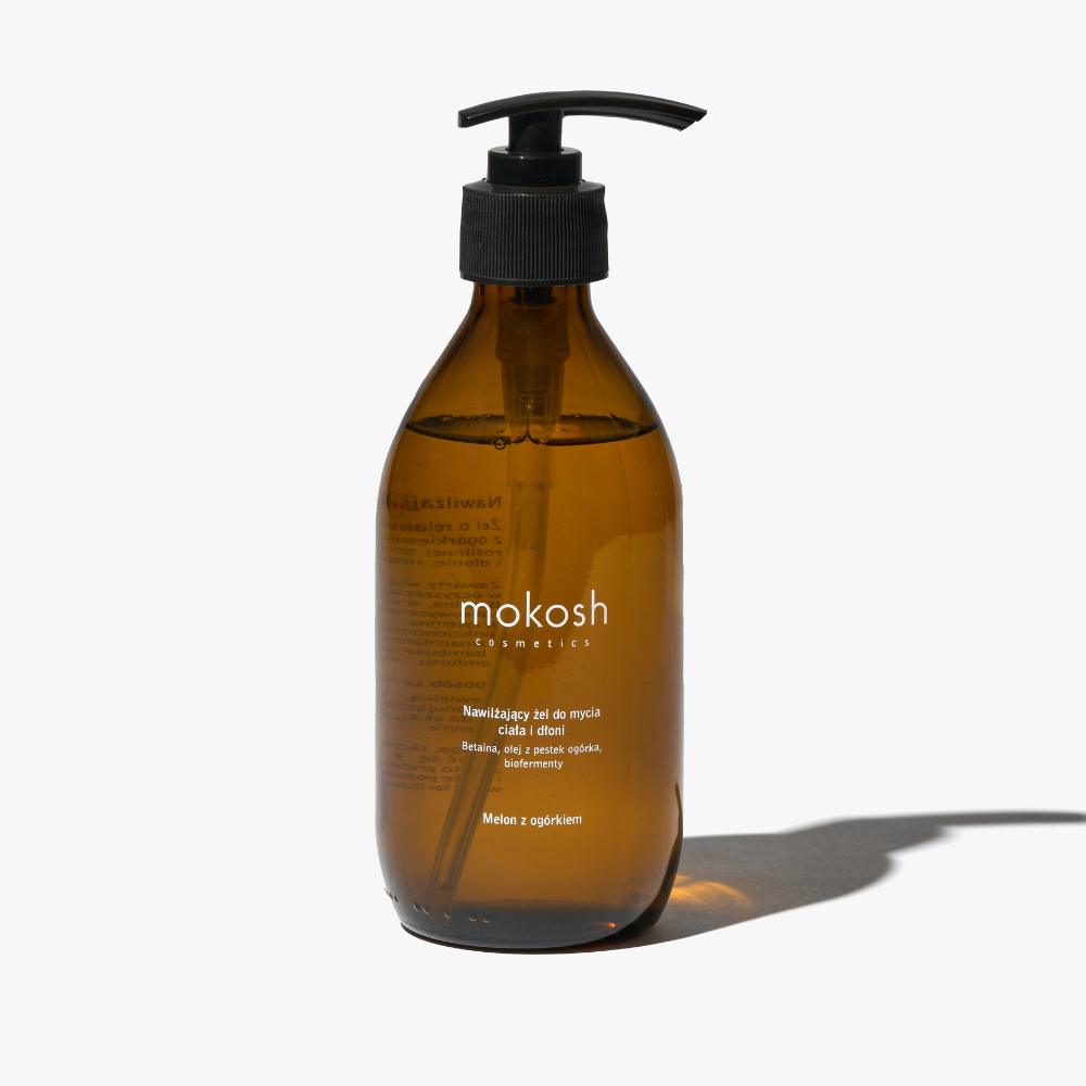 Nawilżający żel do mycia ciała i dłoni Melon z ogórkiem | 300 g | Mokosh