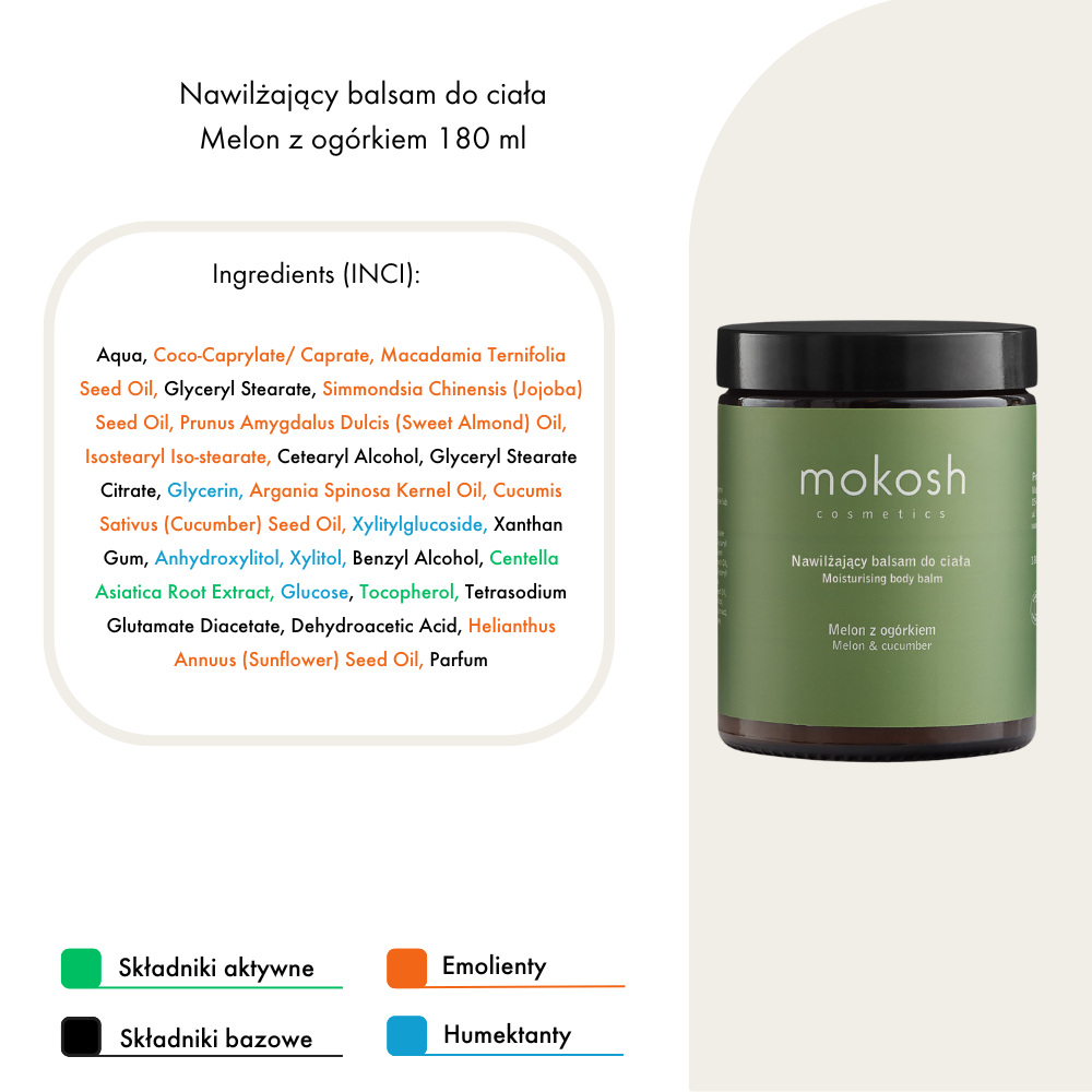 Balsam do ciała Melon z ogórkiem | 180ml | Mokosh