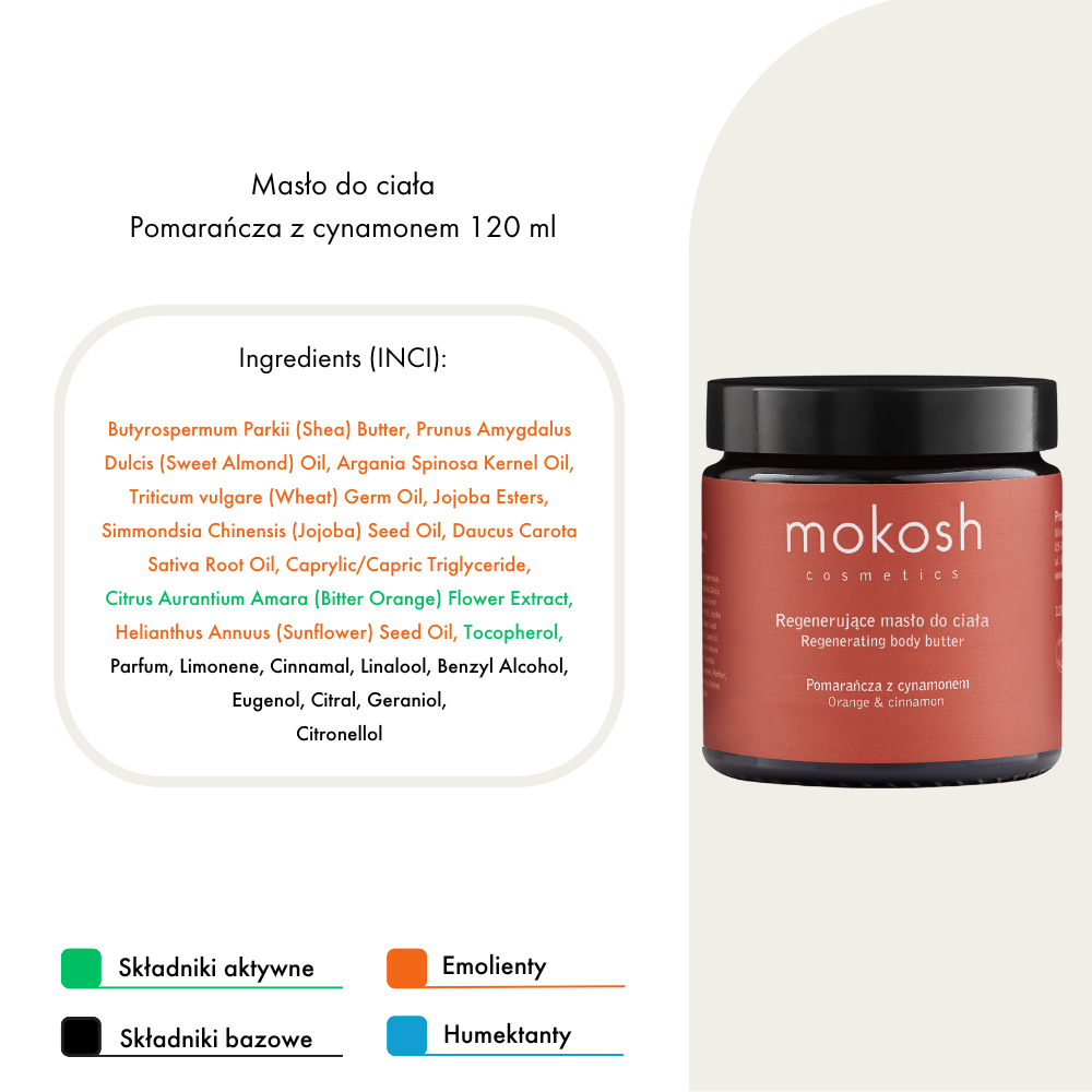Masło do ciała Pomarańcza z cynamonem | 120ml | Mokosh