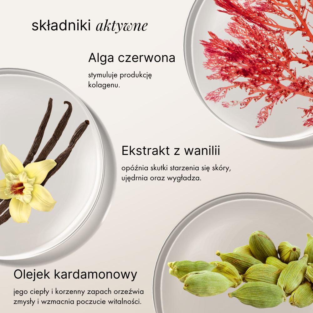 Regenerująco-ujędrniające masło do ciała kardamon z wanilią | 120 ml | Mokosh