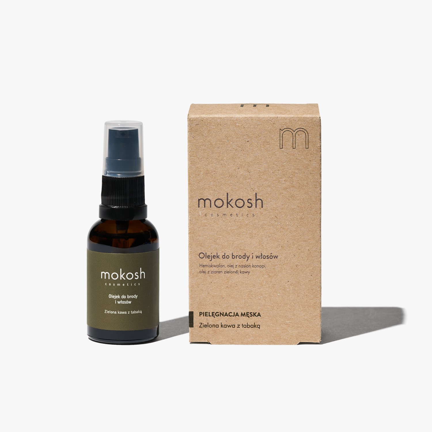 Olejek do brody i włosów Zielona kawa z tabaką | 30ml | Mokosh
