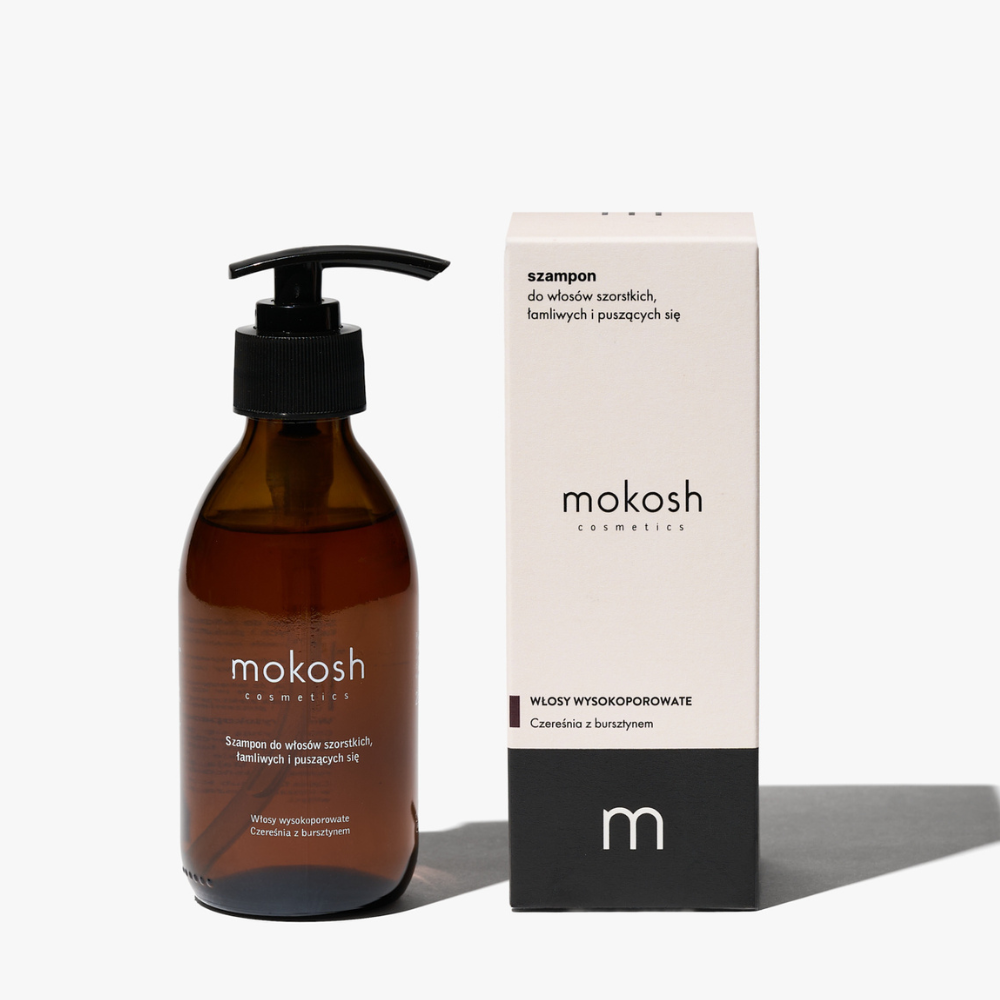 Szampon do włosów szorstkich, łamliwych i puszących się – czereśnia z bursztynem | 200 ml | Mokosh