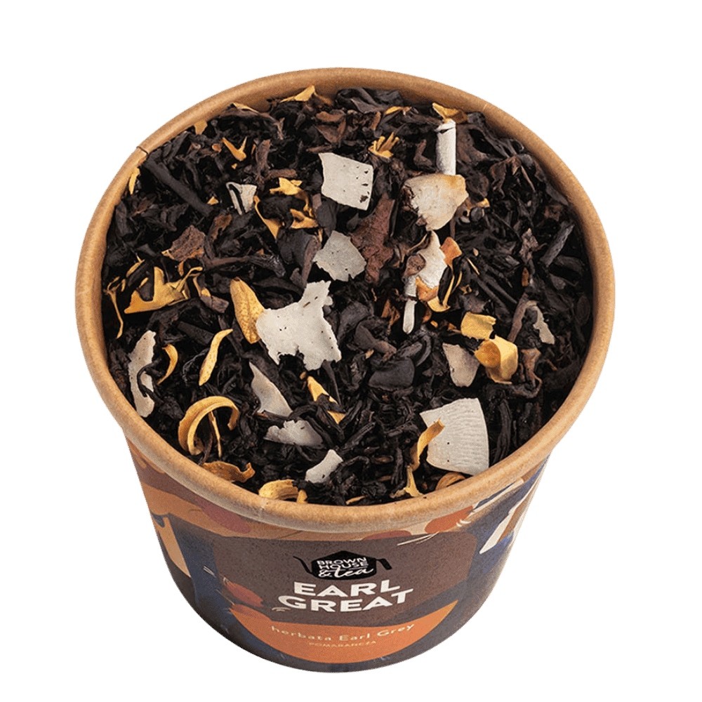 Earl Great – czarna herbata Earl Grey z kokosem i wanilią BIO