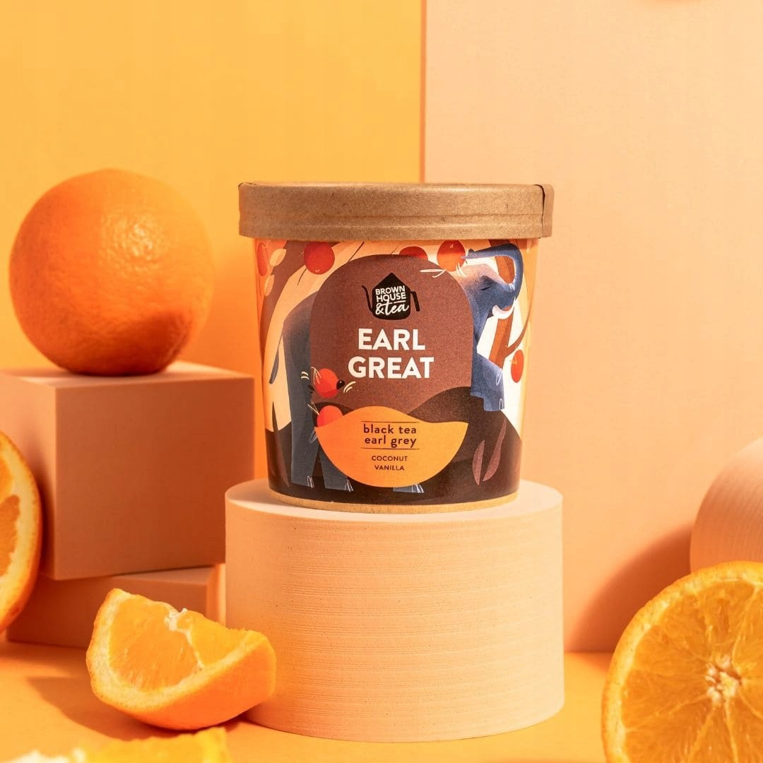 Earl Great – czarna herbata Earl Grey z kokosem i wanilią BIO