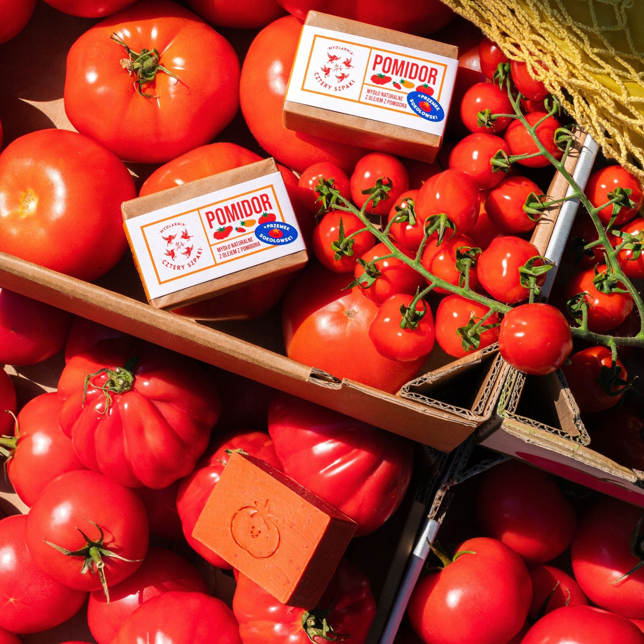 Mydło w kostce Pomidor z olejem z nasion pomidora | 110 g | 4 Szpaki