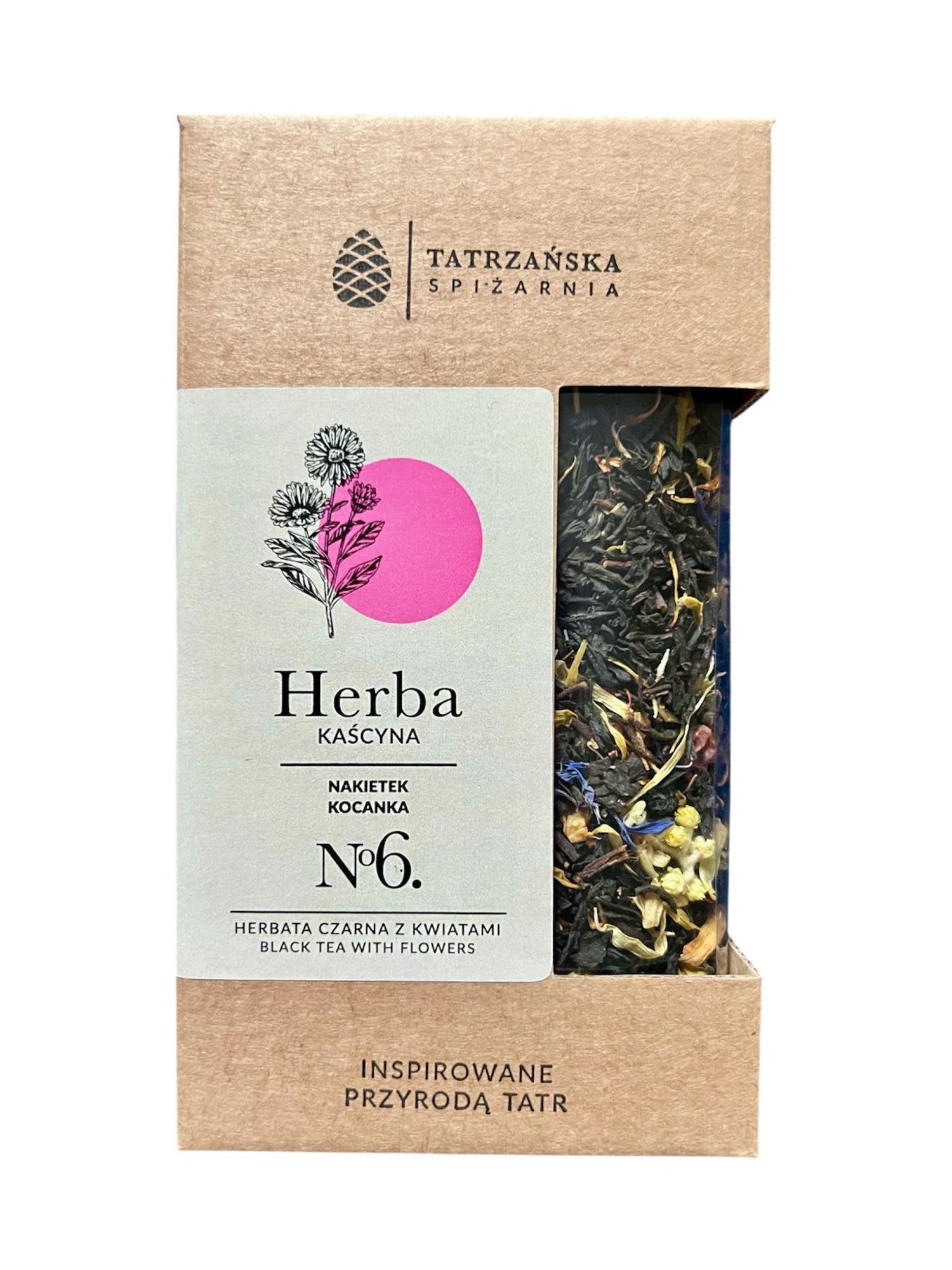 Herba Kaścyna – czarna herbata z kwiatami i owocami | 100 g