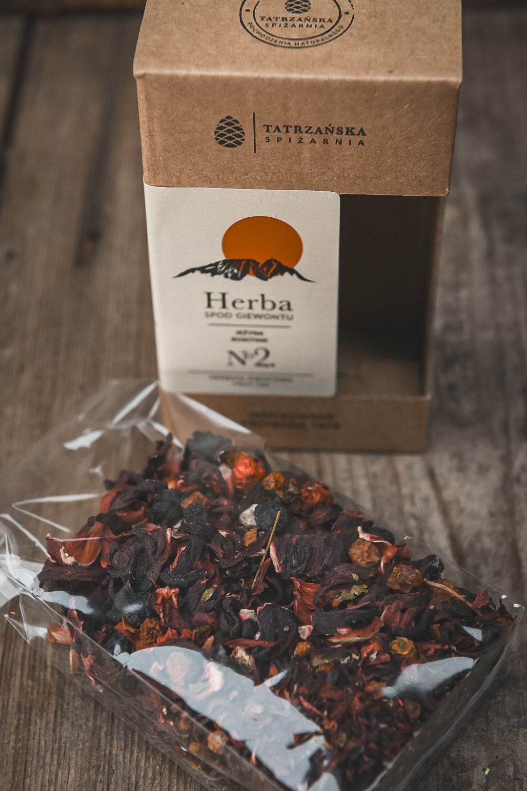 Herbata Spod Giewontu – owocowa herbata z hibiskusem | 100 g | Tatrzańska Spiżarnia