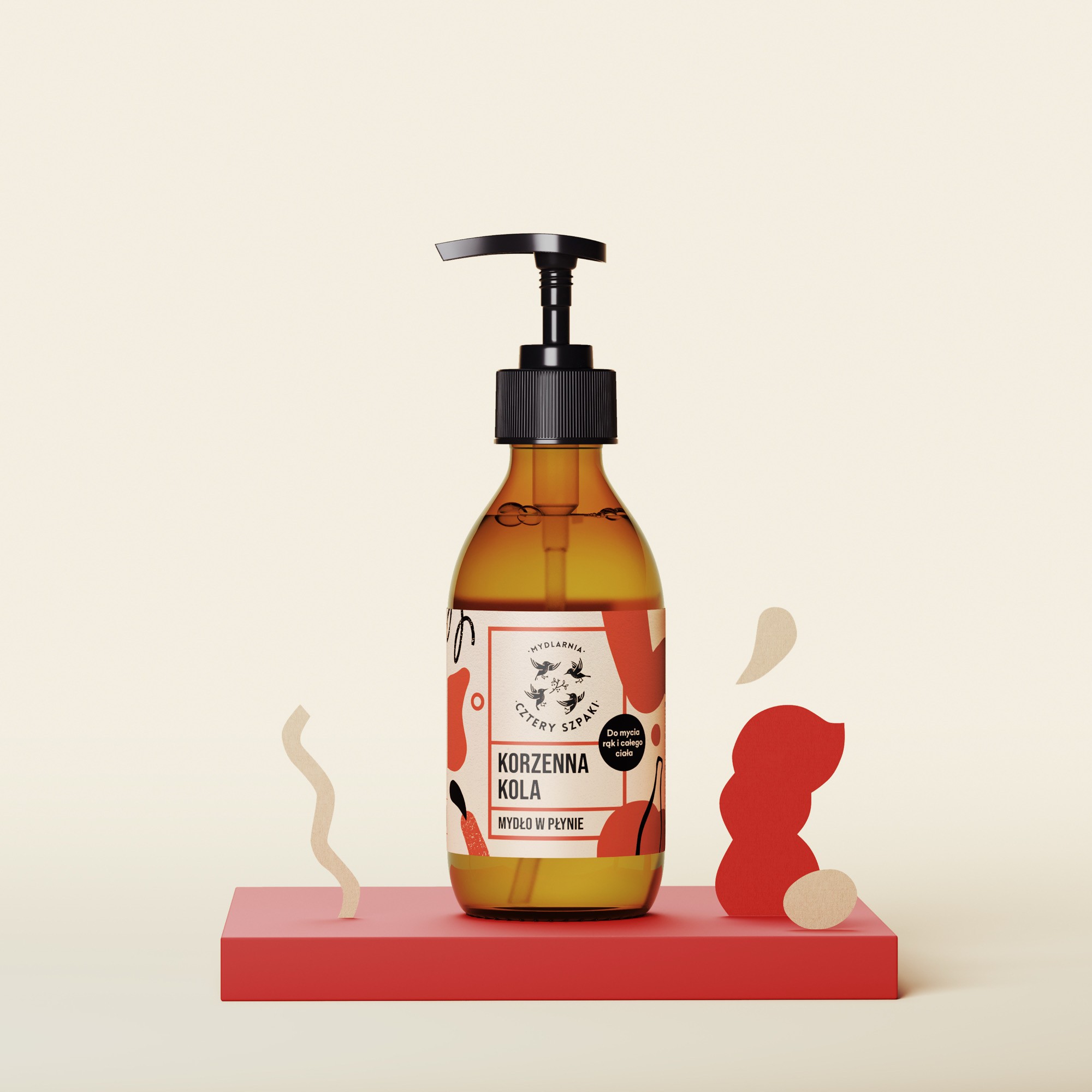 Korzenna Kola | naturalne mydło w płynie 300 ml | 4 Szpaki