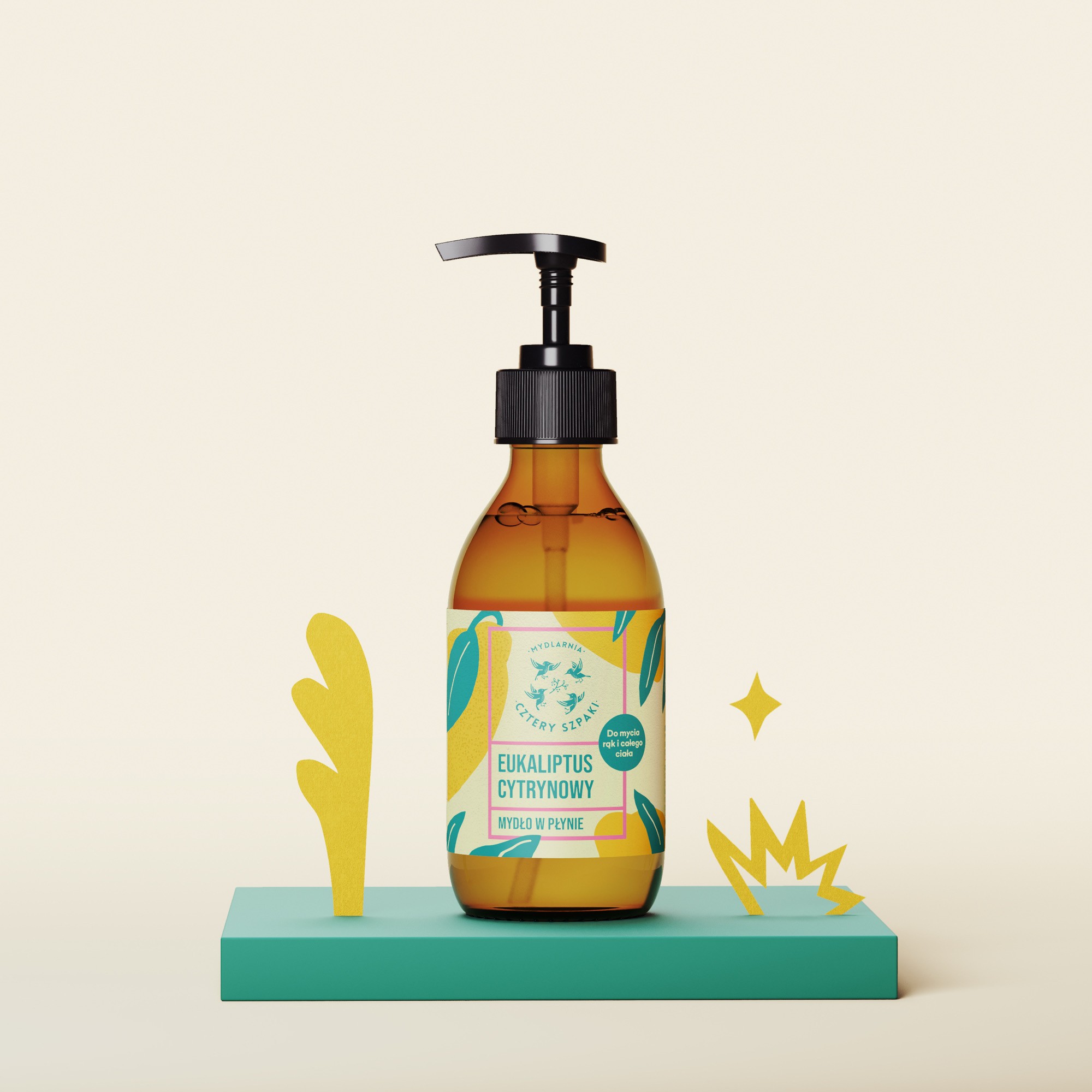 Naturalne mydło w płynie Eukaliptus cytrynowy 300 ml – 4 Szpaki