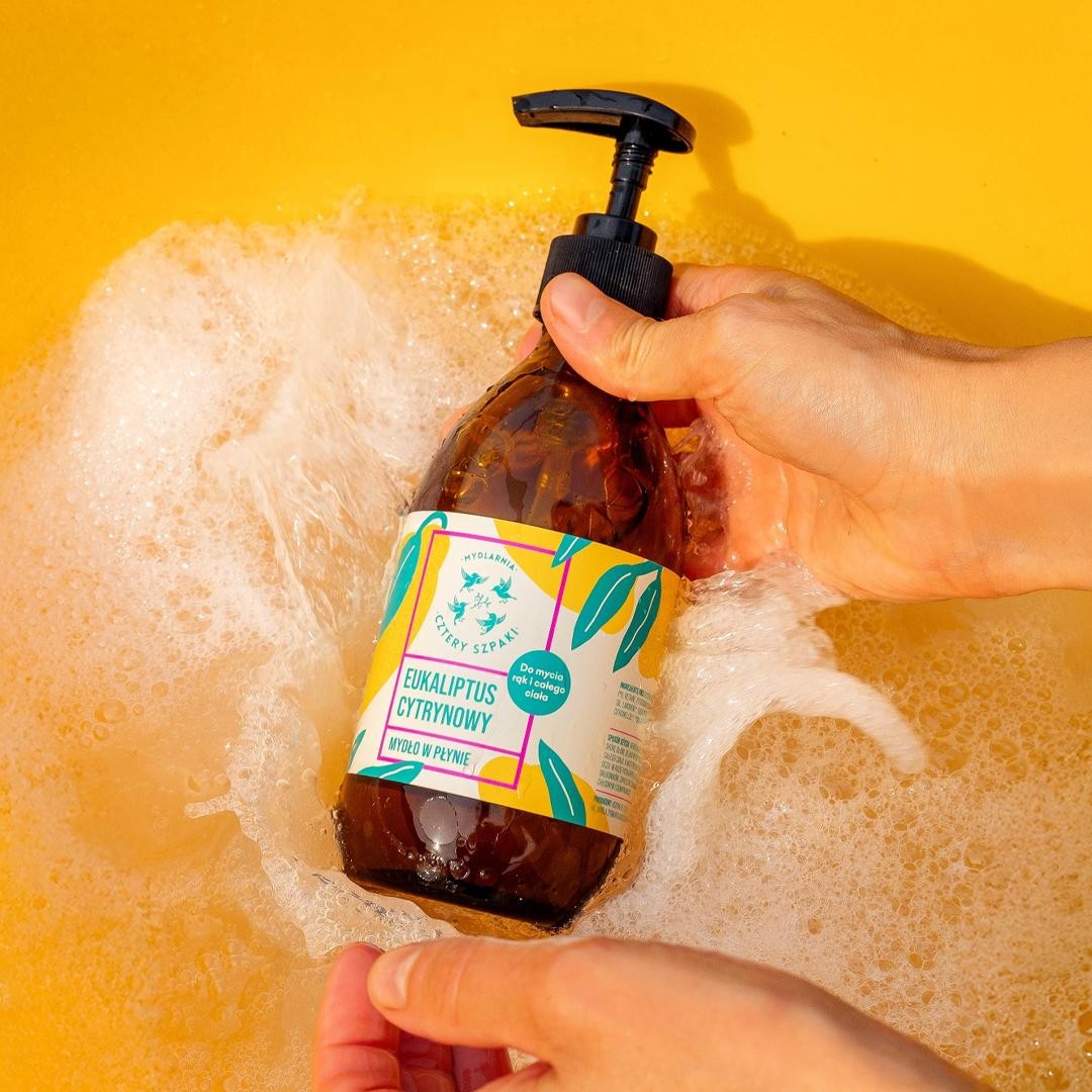 Naturalne mydło w płynie Eukaliptus cytrynowy 300 ml – 4 Szpaki