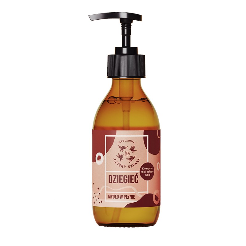 Dziegieć | naturalne mydło w płynie 300 ml | 4 Szpaki