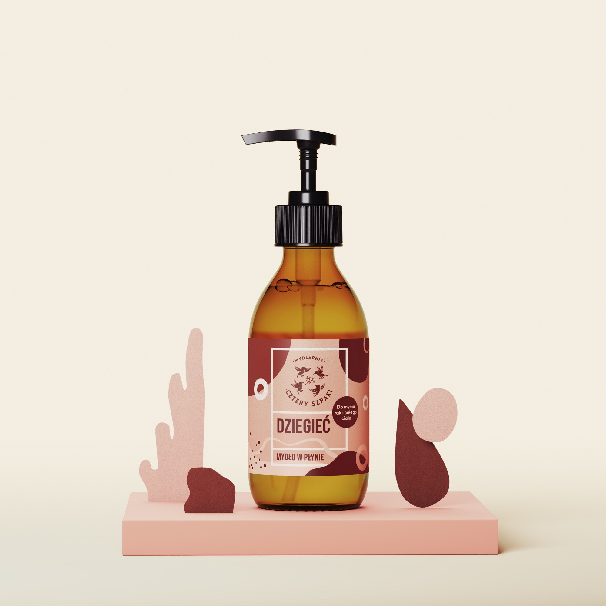 Dziegieć | naturalne mydło w płynie 300 ml | 4 Szpaki