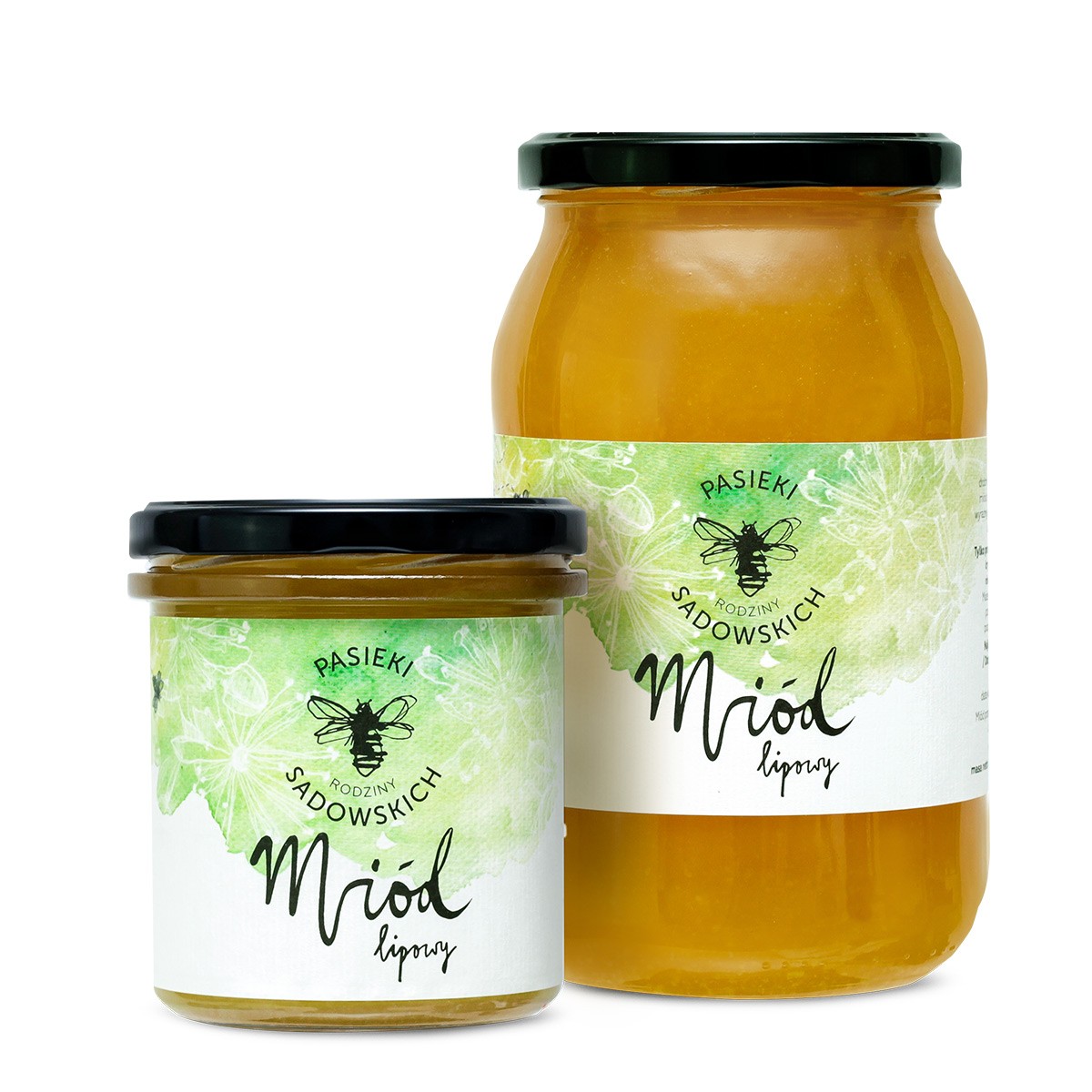 Miód lipowy świeży 2025 | 450 g | Pasieki Sadowskich – aromat kwiatu lipy