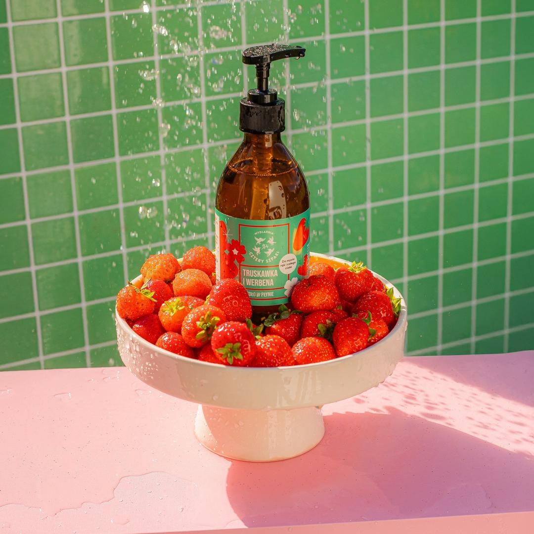 Mydło w płynie Truskawka i Werbena | 300 ml | 4 Szpaki