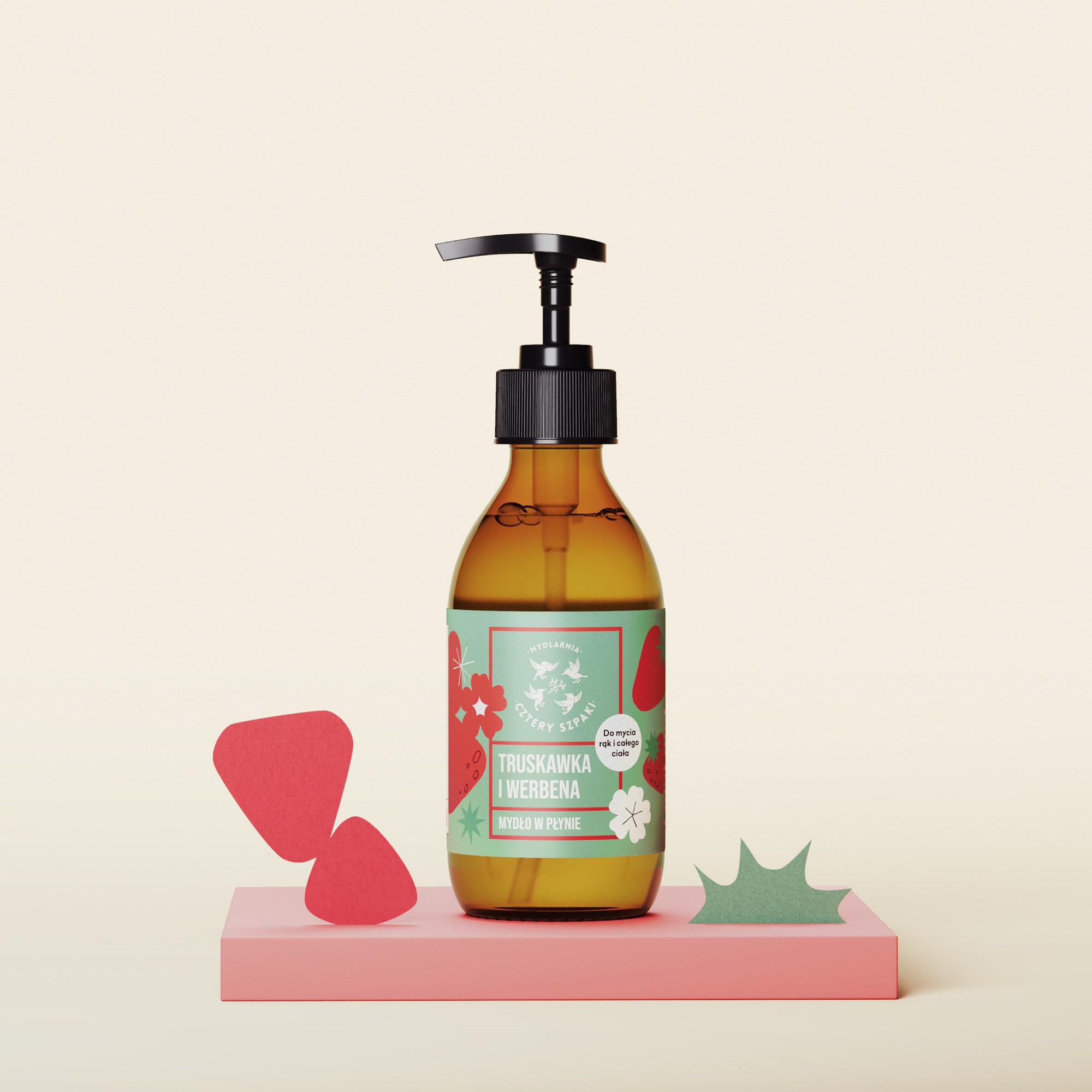 Mydło w płynie Truskawka i Werbena | 300 ml | 4 Szpaki