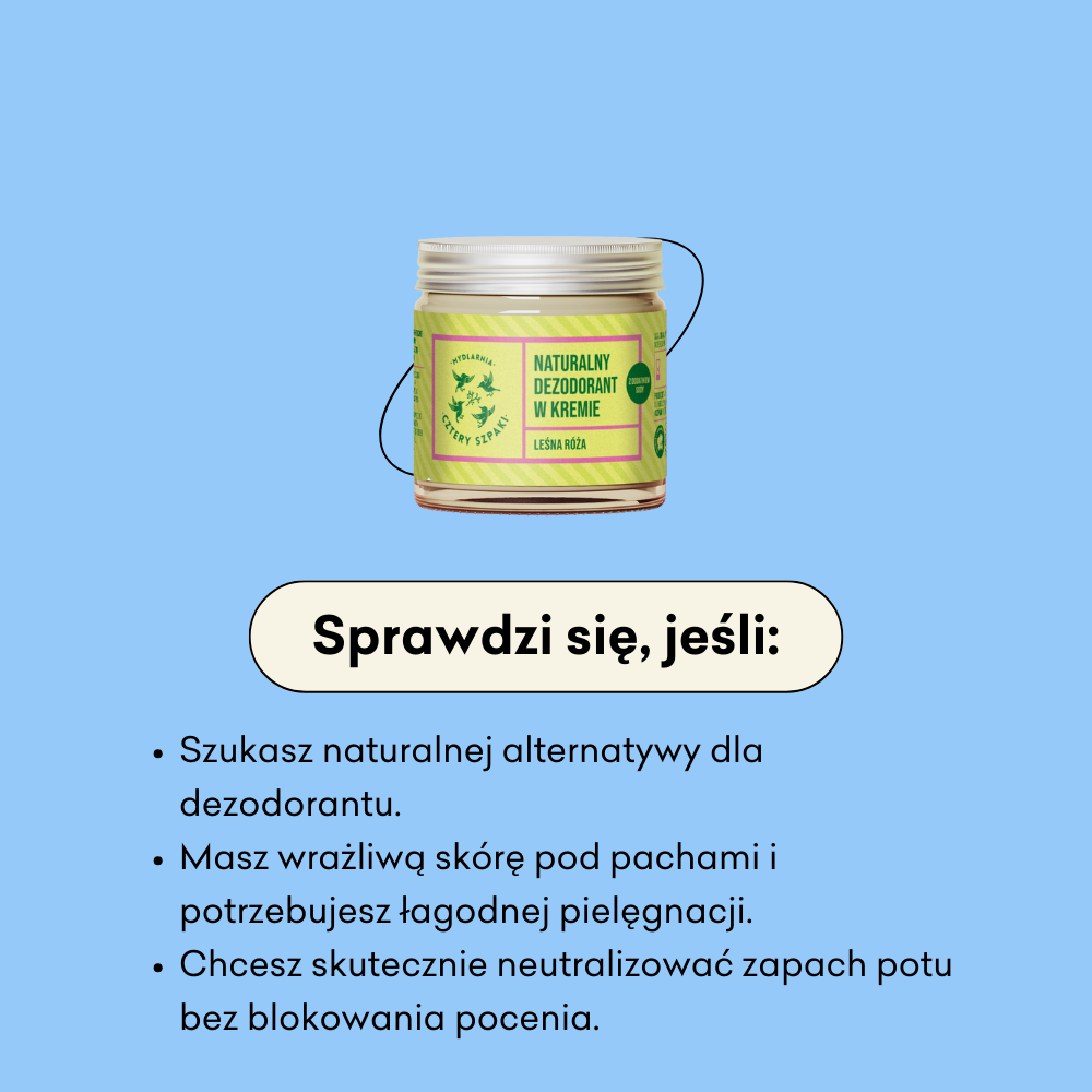 Naturalny dezodorant w kremie Leśna Róża z sodą – 4 Szpaki, 60 ml