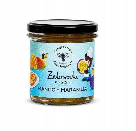 Żelowocki z miodem mango i marakują | 320 g | Pasieki Sadowskich