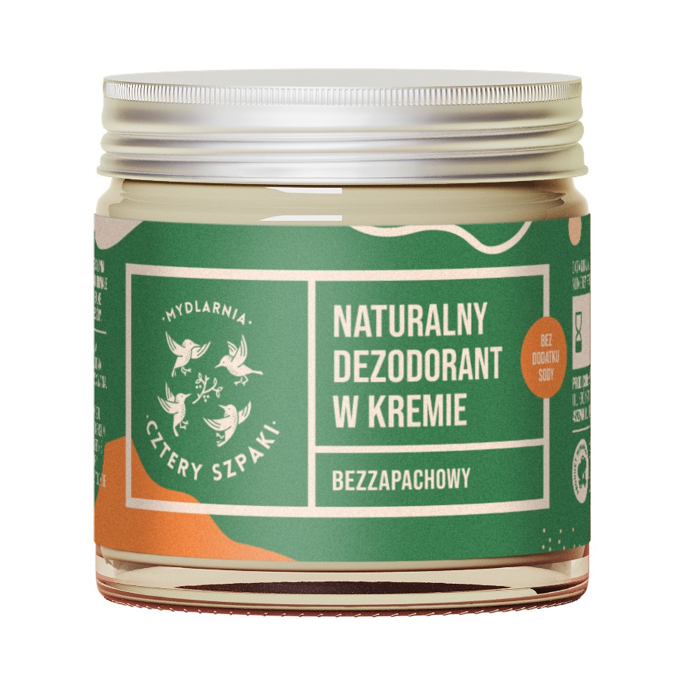 Dezodorant naturalny bezzapachowy bez sody 60ml | 4 Szpaki