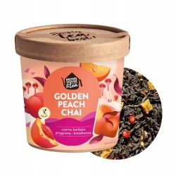 Golden Peach Chai – czarna herbata z brzoskwinią i przyprawami | Brown House & Tea