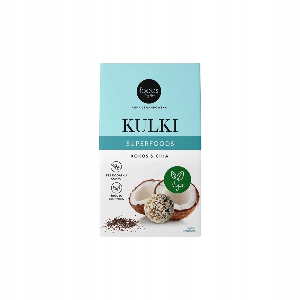 Kulki Superfoods kokos & chia | zdrowa przekąska | 50 g | Foods by Ann