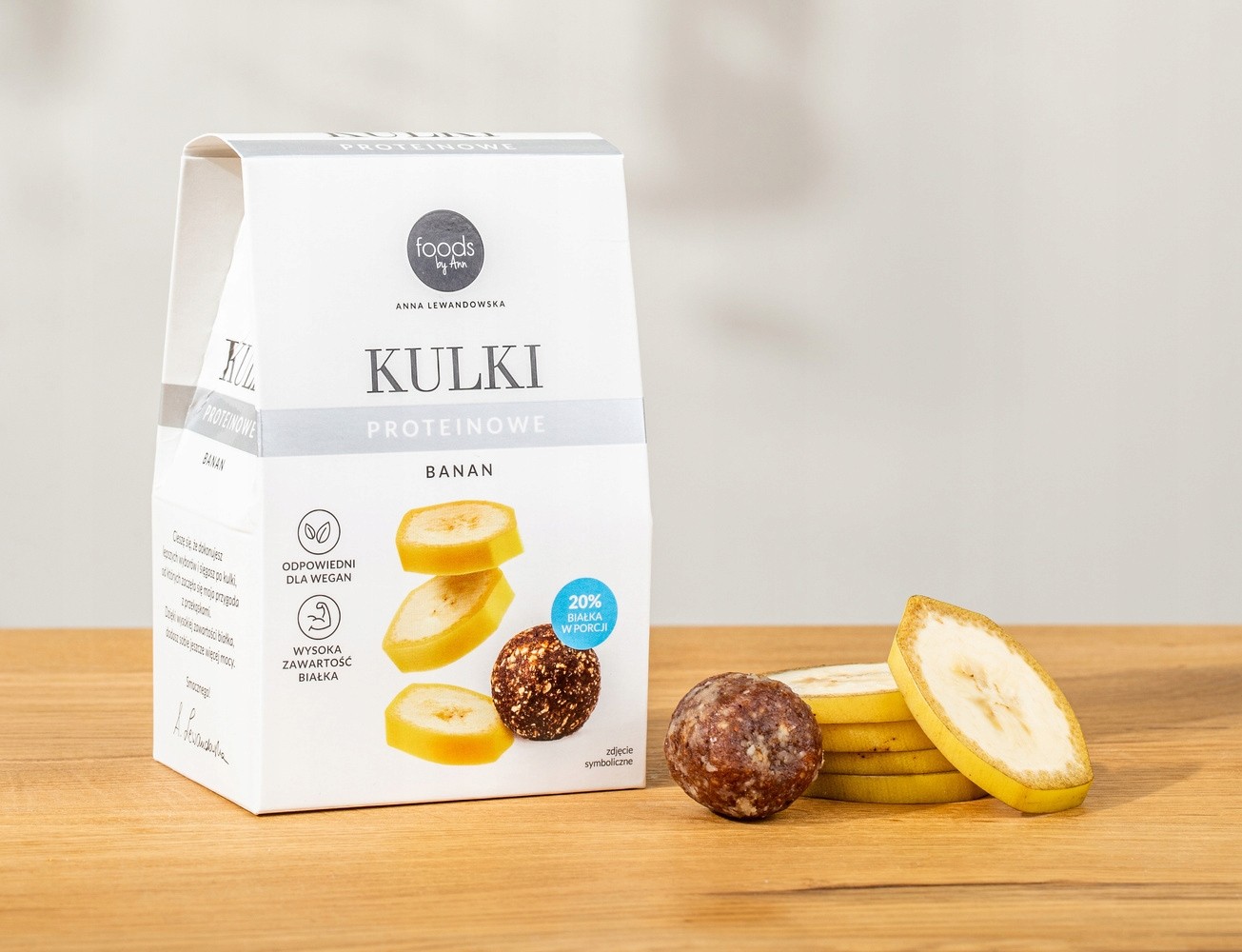 Kulki proteinowe banan | 50 g | Foods by Ann – wegańska przekąska białkowa