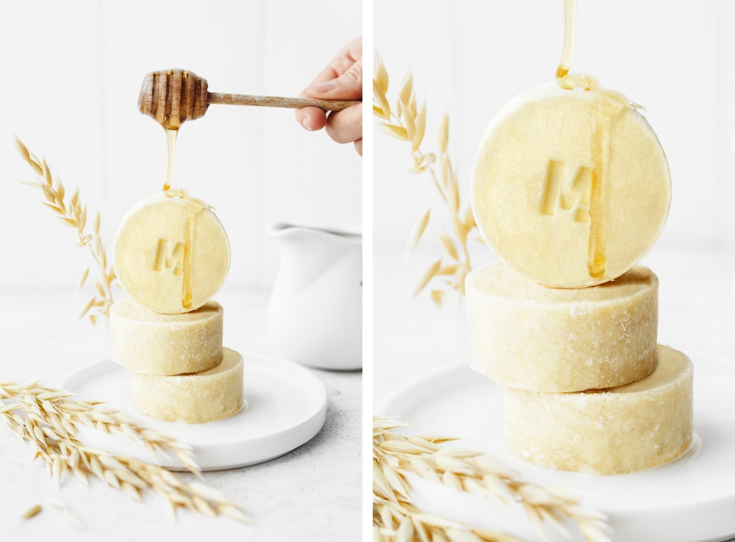 Szampon w kostce mleko, owies, miód | 85 g | nawilżający i regenerujący