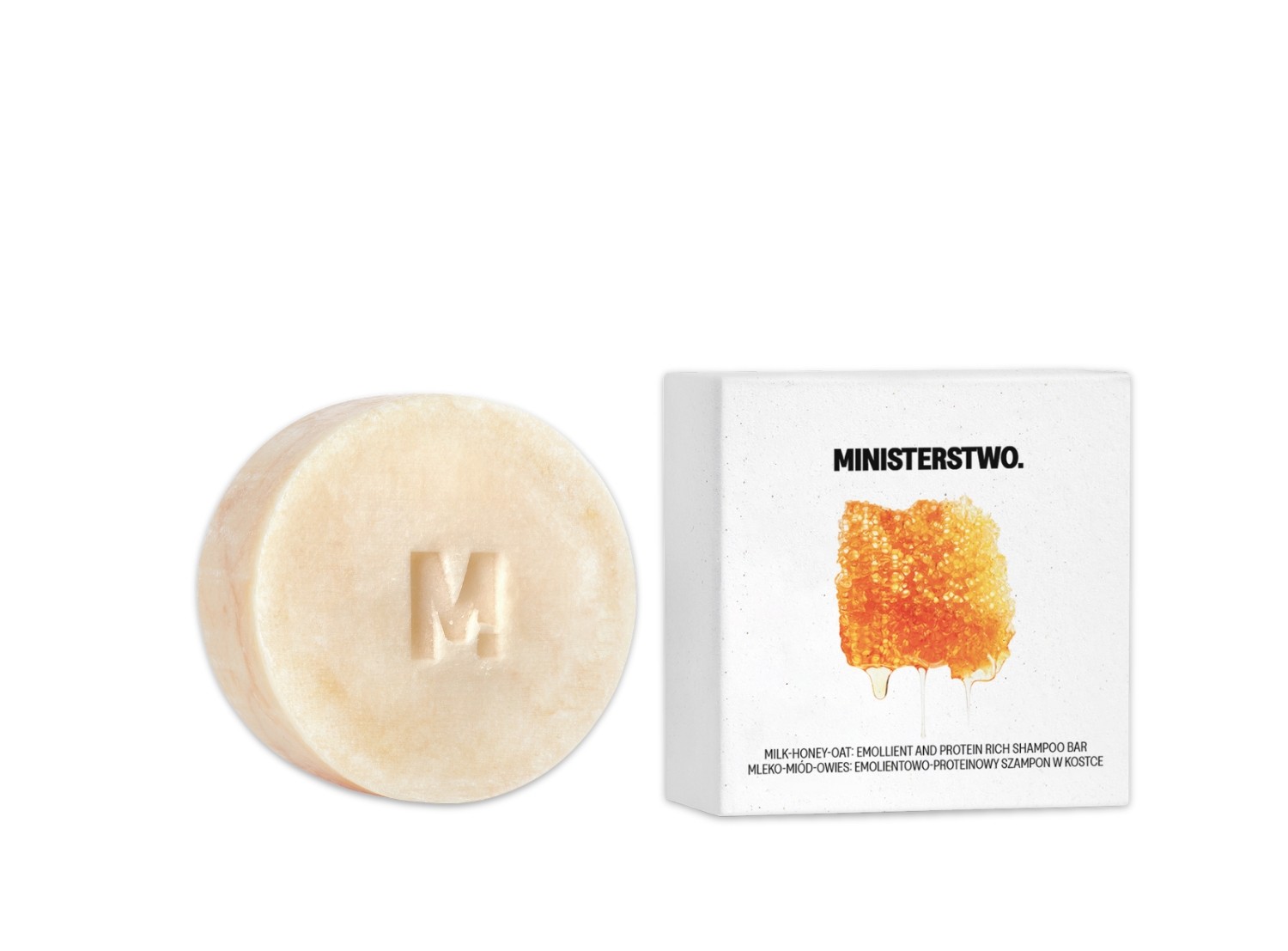 Szampon w kostce mleko, owies, miód | 85 g | nawilżający i regenerujący