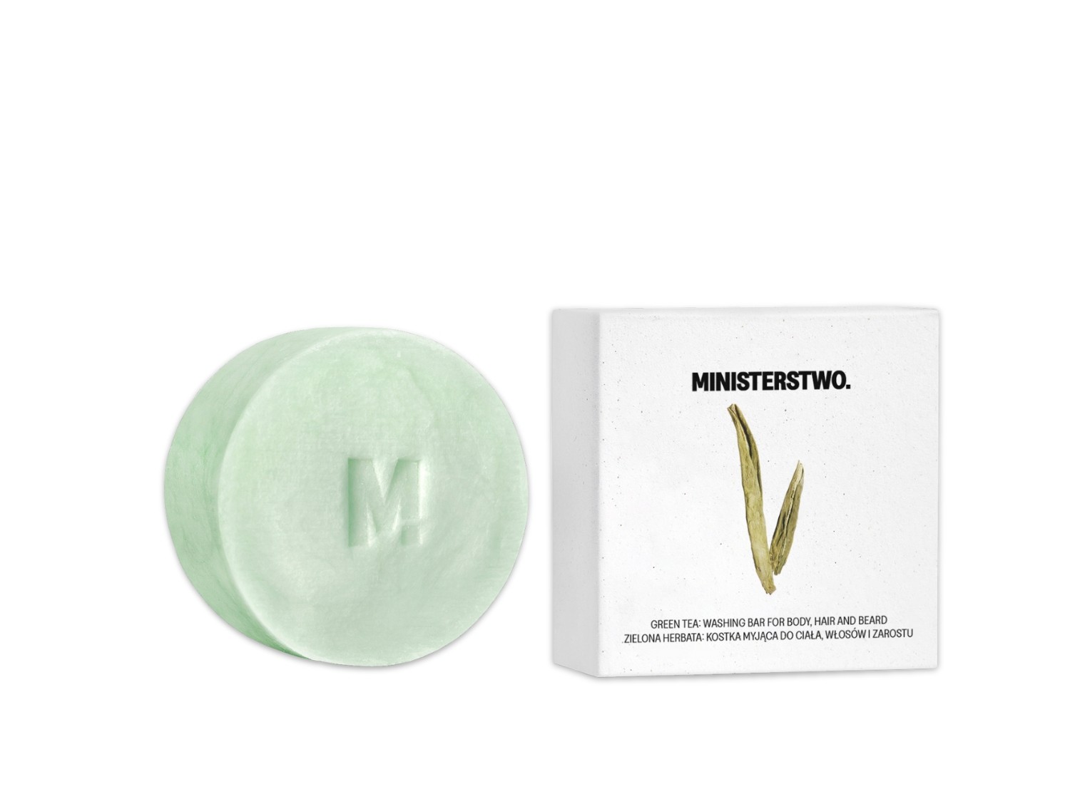 Szampon w kostce Zielona Herbata – do włosów, brody i ciała | Ministerstwo Dobrego Mydła