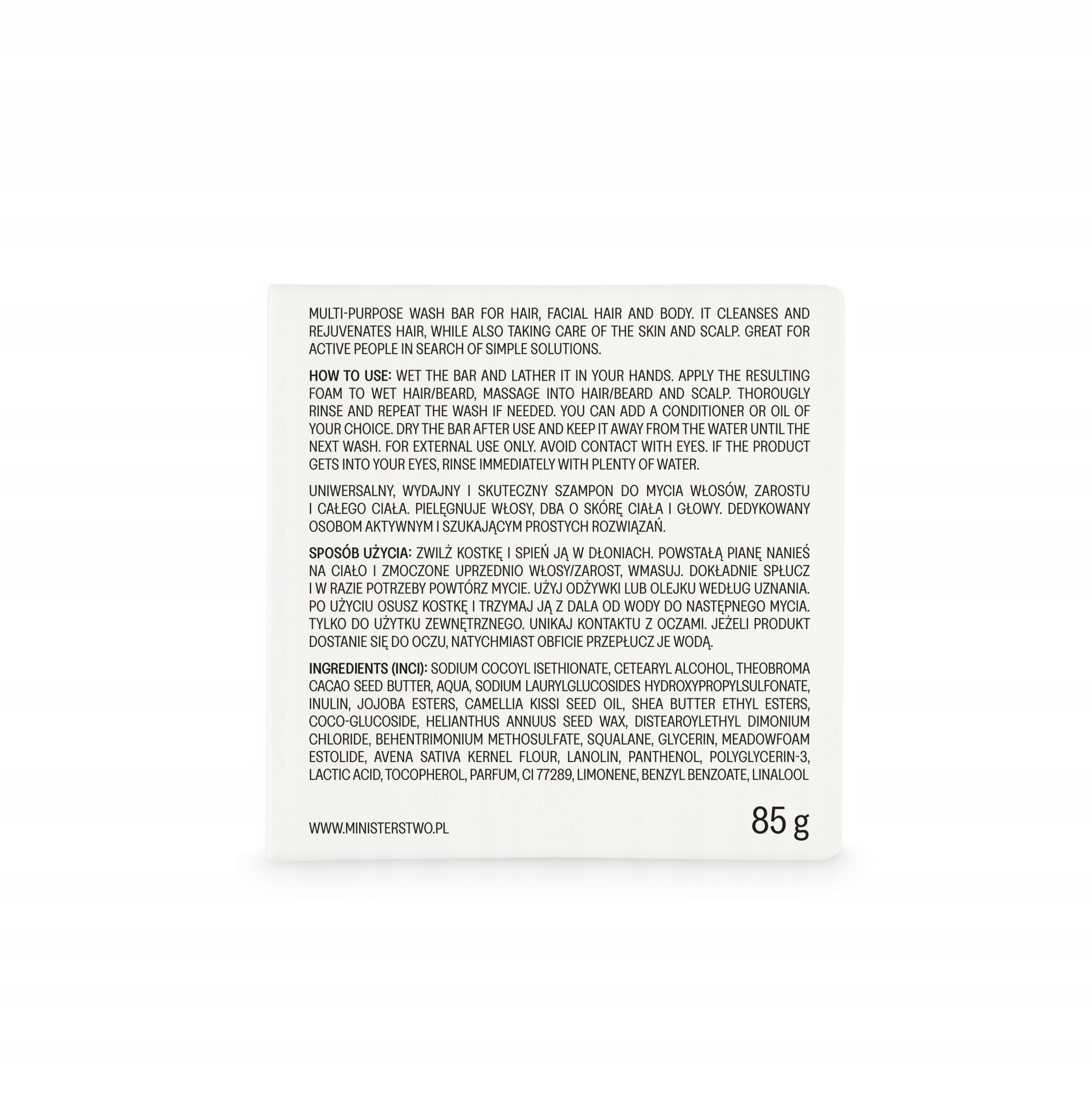 Szampon w kostce Zielona Herbata – do włosów, brody i ciała | Ministerstwo Dobrego Mydła