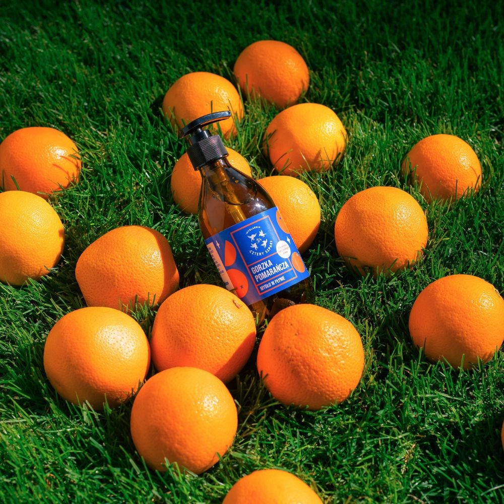 Gorzka Pomarańcza – naturalne mydło w płynie | 300 ml | 4 Szpaki