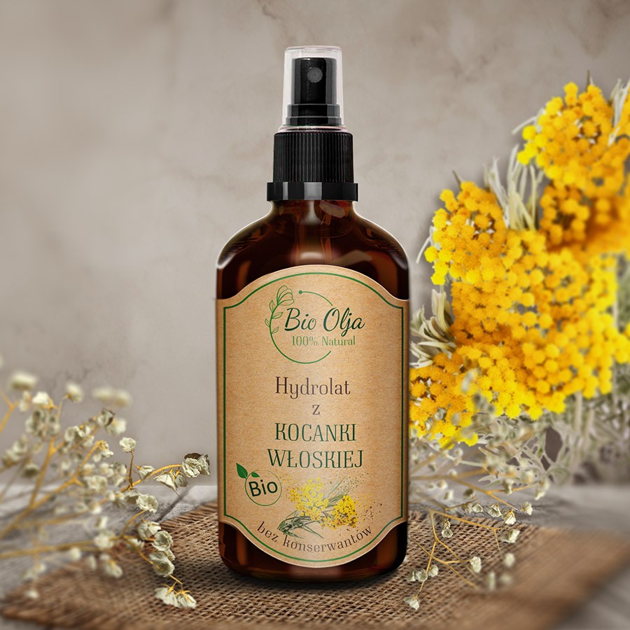 Hydrolat z kocanki włoskiej BioOlja – łagodzący tonik do twarzy 100 ml