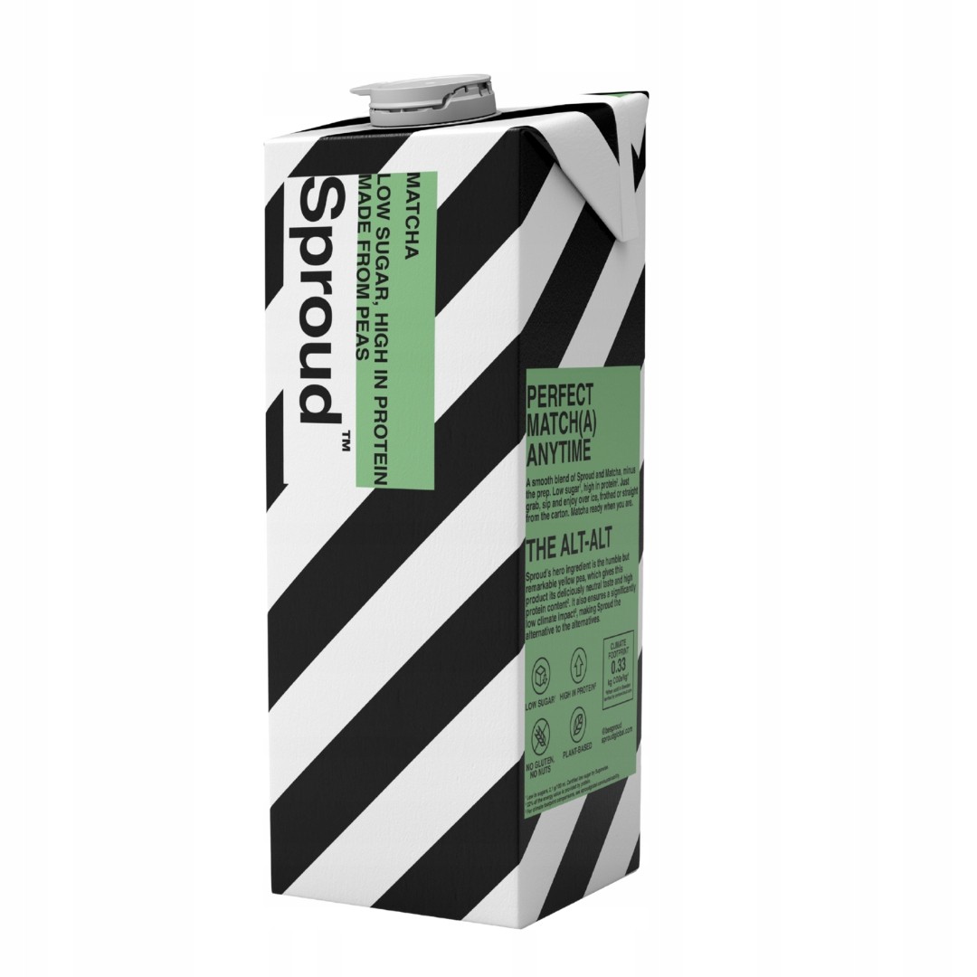 Sproud Matcha — napój roślinny z żółtego grochu i matchy | 1 l | Sproud International AB