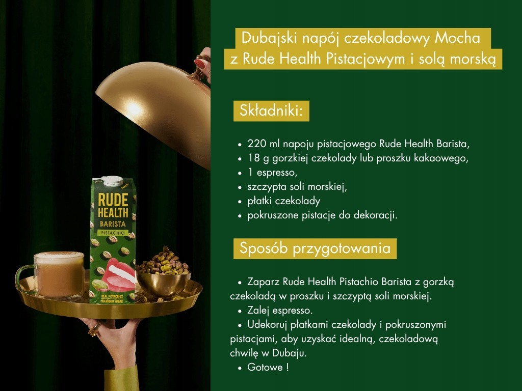 Rude Health — napój roślinny pistacjowy Barista | 1l