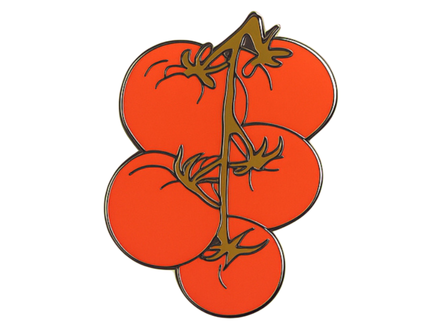 Pin Pomidory | cynkowy pin z podwójnym zapięciem | Paw Generation