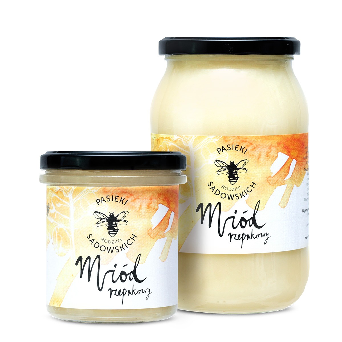 Miód rzepakowy świeży 2025 | 1200 g | naturalny, kremowy miód z Pasiek Sadowskich