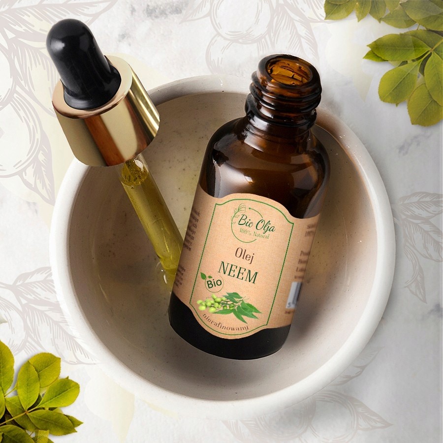 Bio olej neem nierafinowany 50 ml | BioOlja | naturalny olej ajurwedyjski
