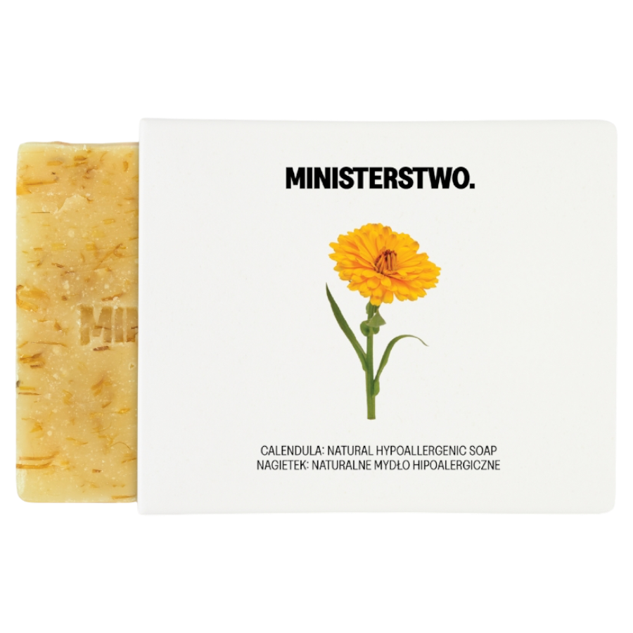 Mydło Nagietek – łagodne, naturalne, bezzapachowe mydło dla skóry wrażliwej | Ministerstwo Dobrego Mydła