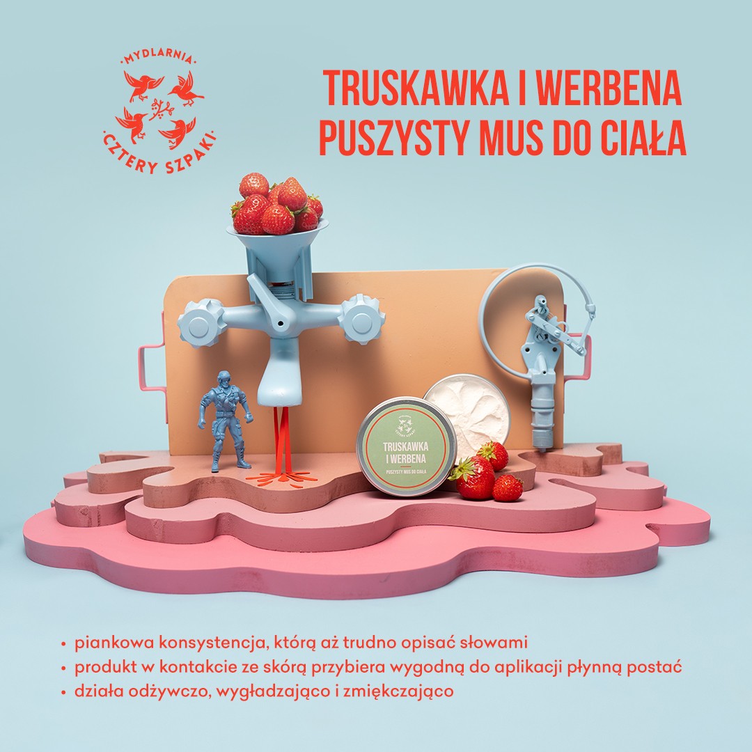 Truskawka i Werbena – mus do ciała 150 ml | 4 Szpaki