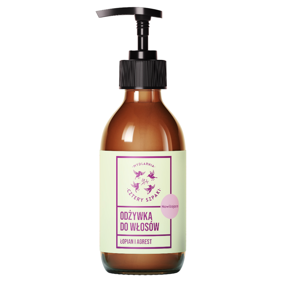 Odżywka nawilżająca Łopian i Agrest 4 Szpaki | naturalna pielęgnacja włosów