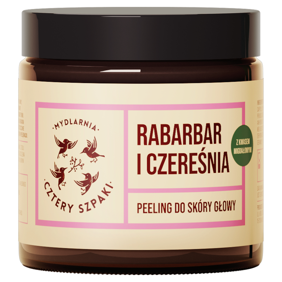 Peeling do skóry głowy rabarbar i czereśnia | 4 Szpaki