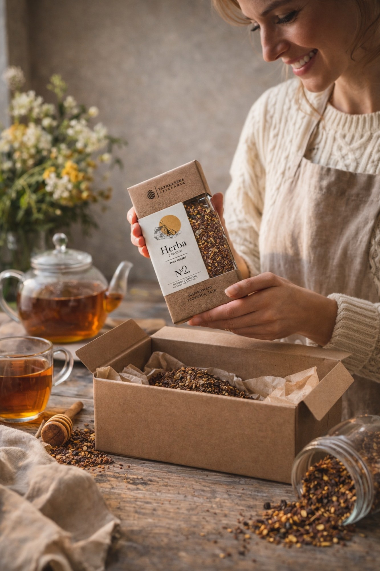 Herbata z pasieki Nº2 – rooibos z pyłkiem pszczelim i owocami | 100g | Tatrzańska Spiżarnia